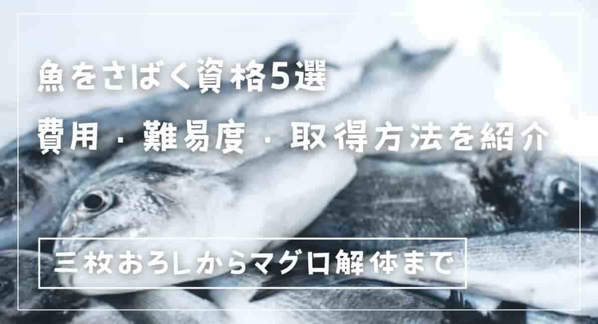 魚をさばく資格5選の一覧と種類!料金や難易度、仕事