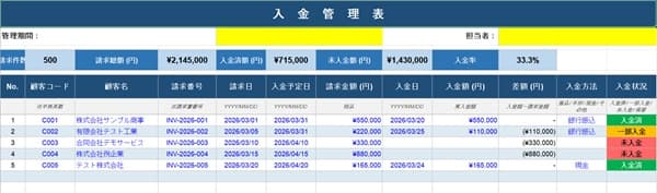 payment-management-excel-template